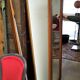Miroir avec encadrement bois