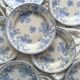 8 flat ironstone plates “Fleurette” Gien