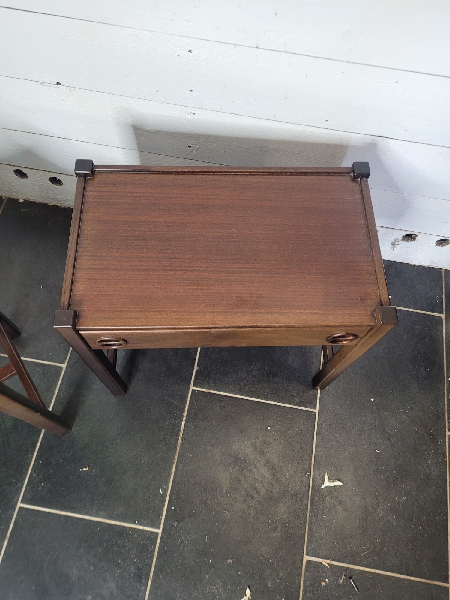 Pair of Scandinavian mahogany bedside tables from the 60s