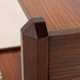 Italian mid century bar trolley, serving cart in rosewood, 1960s