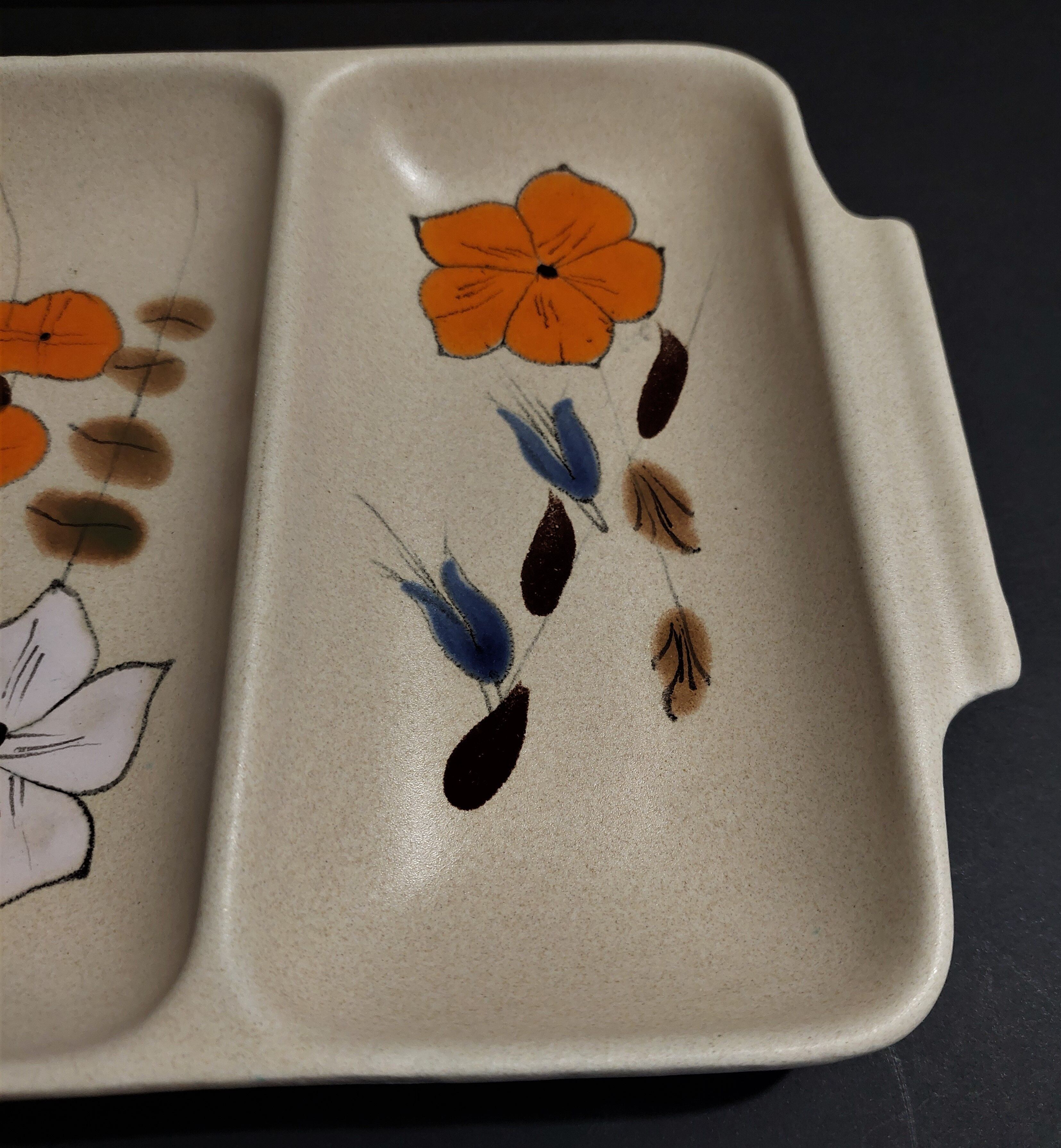 Vintage stoneware appetizer dish