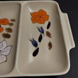 Plat à hors d'oeuvre vintage grès