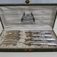 serving forks silver handles germany origin -box of- 4 art nouveau