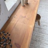 Oak and pine farmhouse console table
