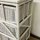 Vintage rattan storage unit, 3 drawers
