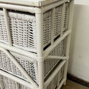 Vintage rattan storage unit, 3 drawers