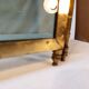 Pare-feu de cheminée vintage en verre fumé et métal doré