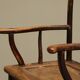 Chinese chair with yoke back in lacquered pear wood, 18th century