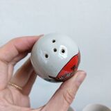 Egg cup, salt and pepper shaker duo