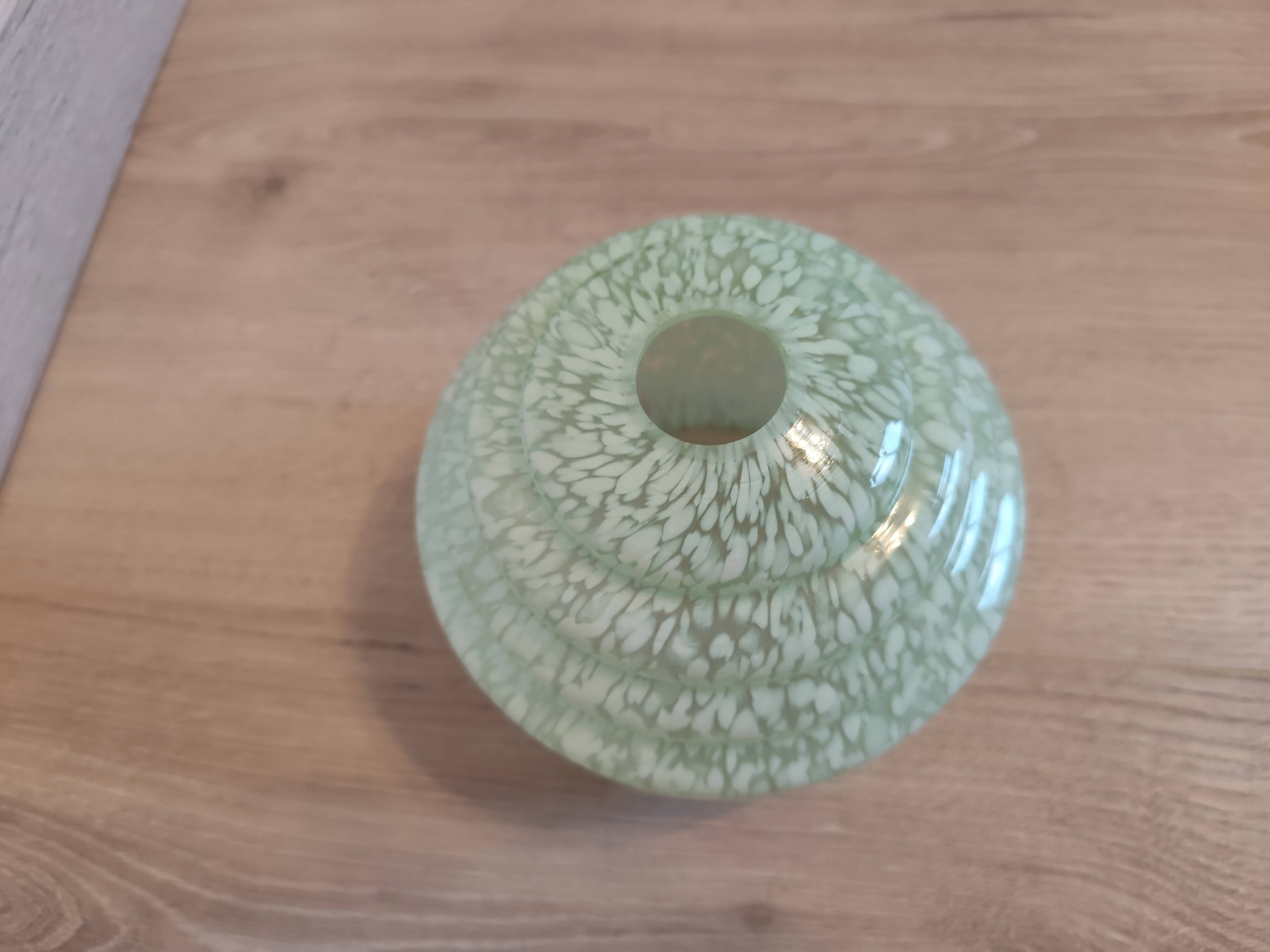 Speckled glass globe lampshade, vintage Art Deco style