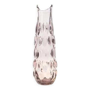 Vase en forme de haricot, en verre rouge, Ząbkowice, Pologne, années 1970