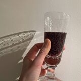 Bubble glass stemmed glasses