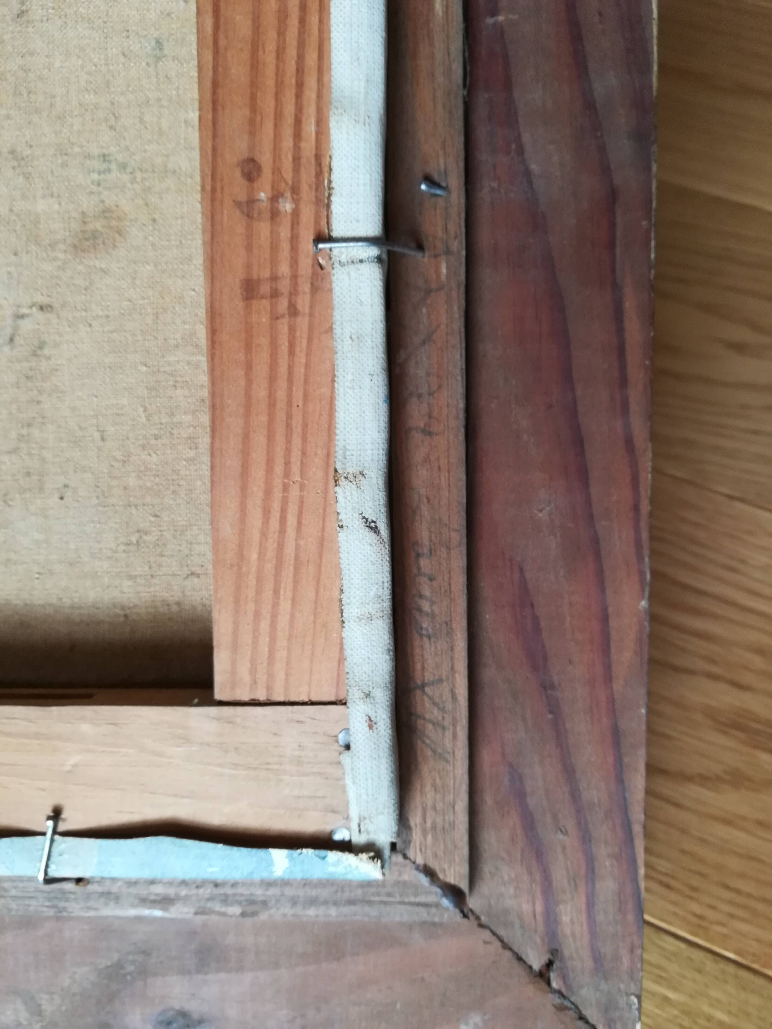 Oil on canvas landscape church of RU Rinaldi 20th century