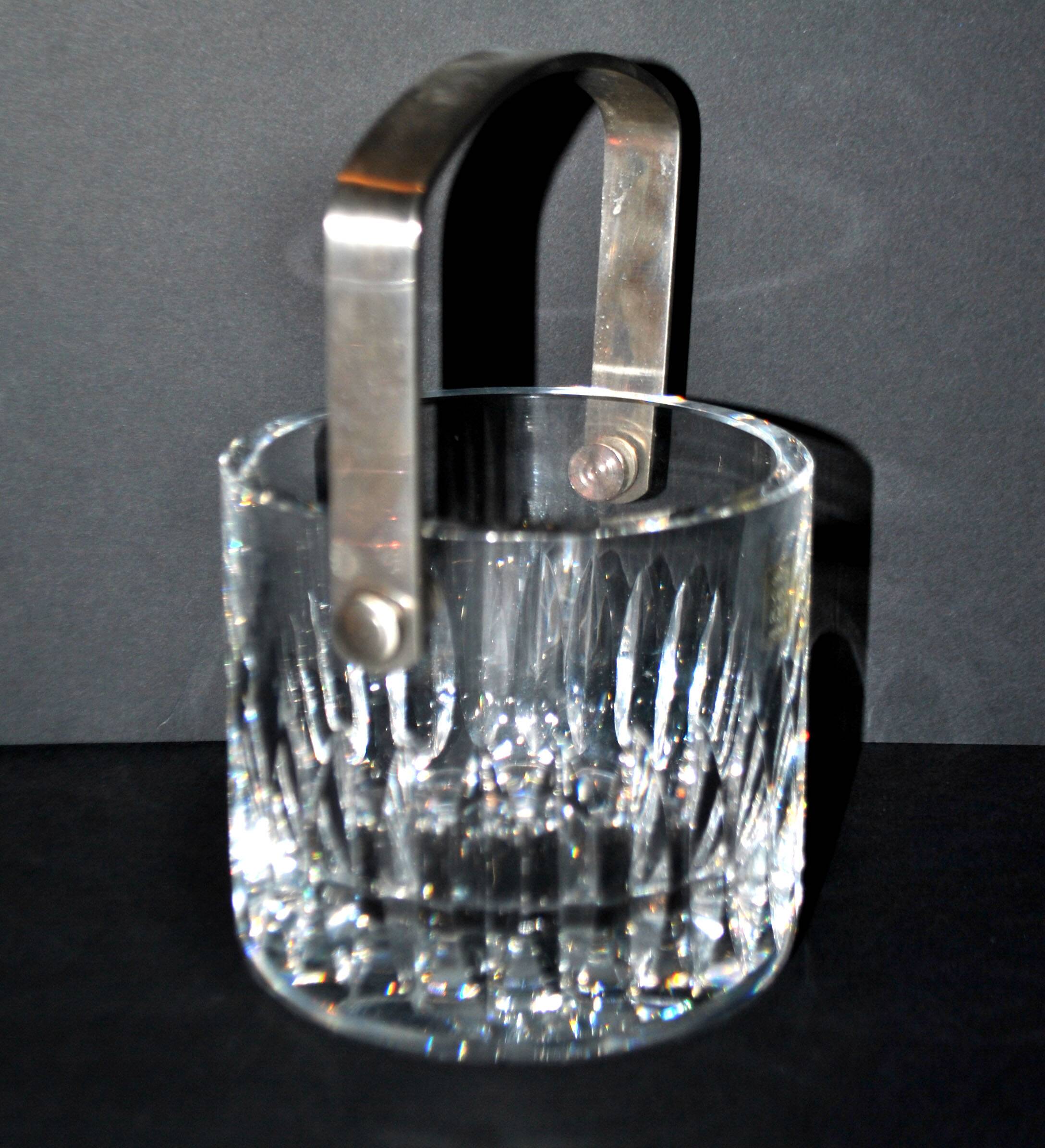 Glaçon Avignon ice bucket in Saint-Louis crystal with BAR WHISKY label