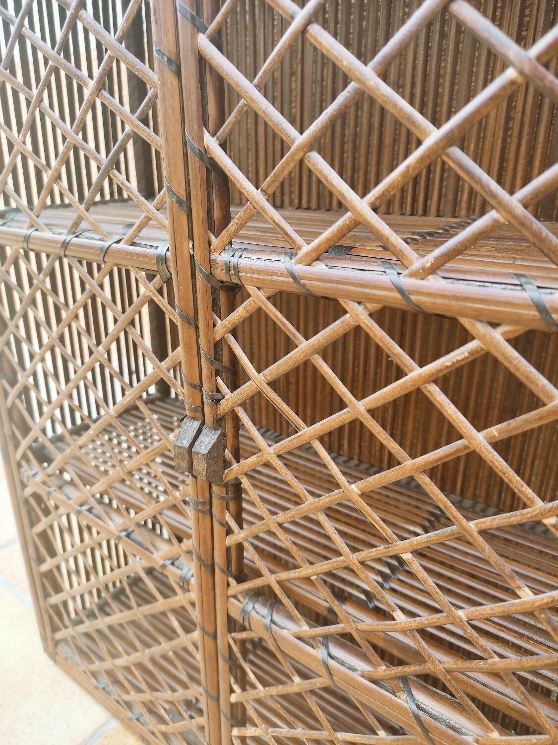 Bamboo wall cabinet