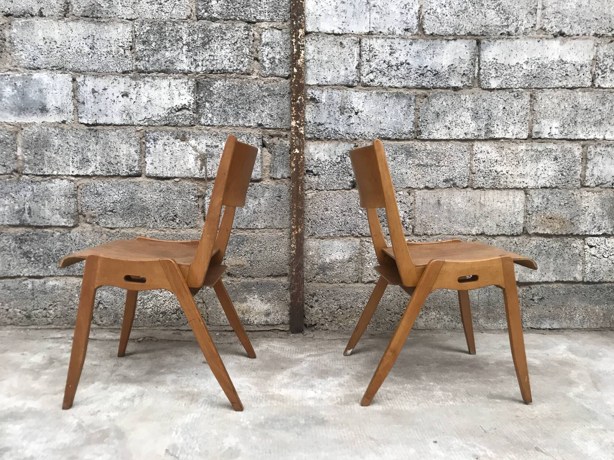 Series of 11 chairs 1950/1960
