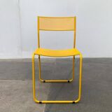 Italian perforated metal chair from the mid-century space age, 1960s.