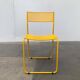 Chaise métallique perforée italienne de l'âge spatial du milieu du siècle, années 1960