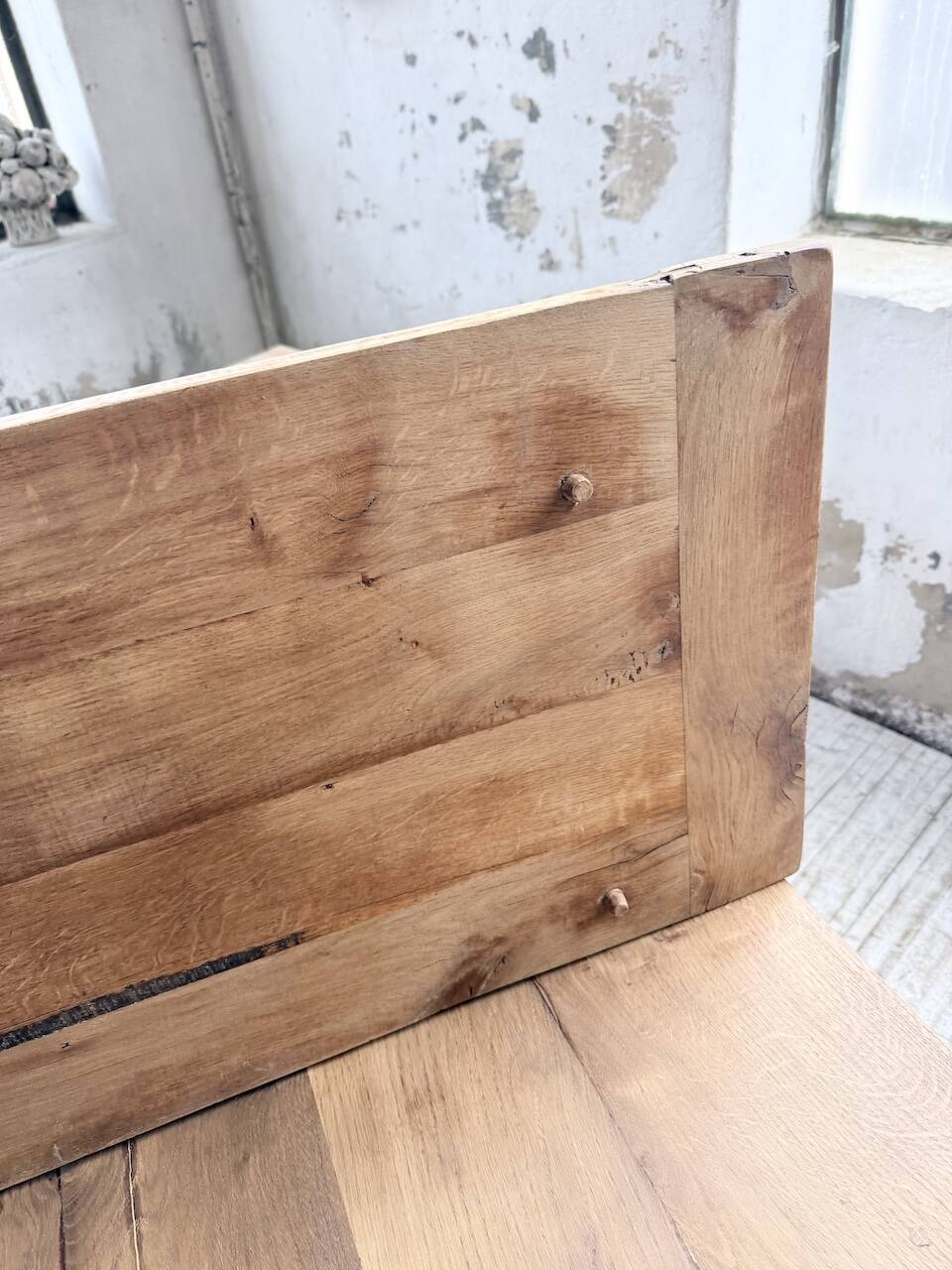 Solid oak farmhouse table with extensions (190-280cm) 1950