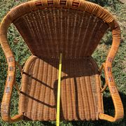 Vintage rattan colonial lounge chair