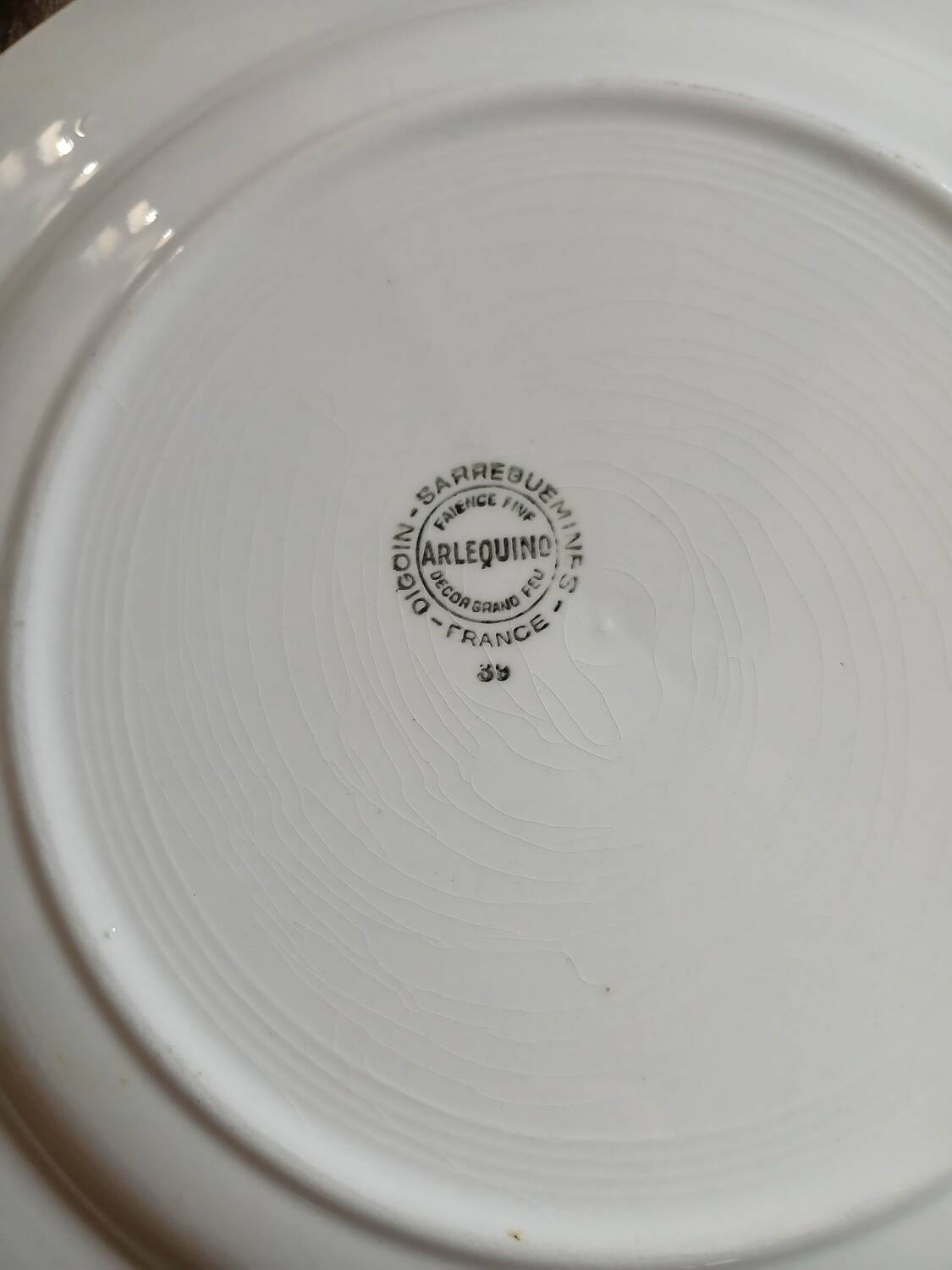 2 old plates from Digoin and Sarreguemines