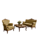Vintage olive green baroque armchair / single seat / sofa