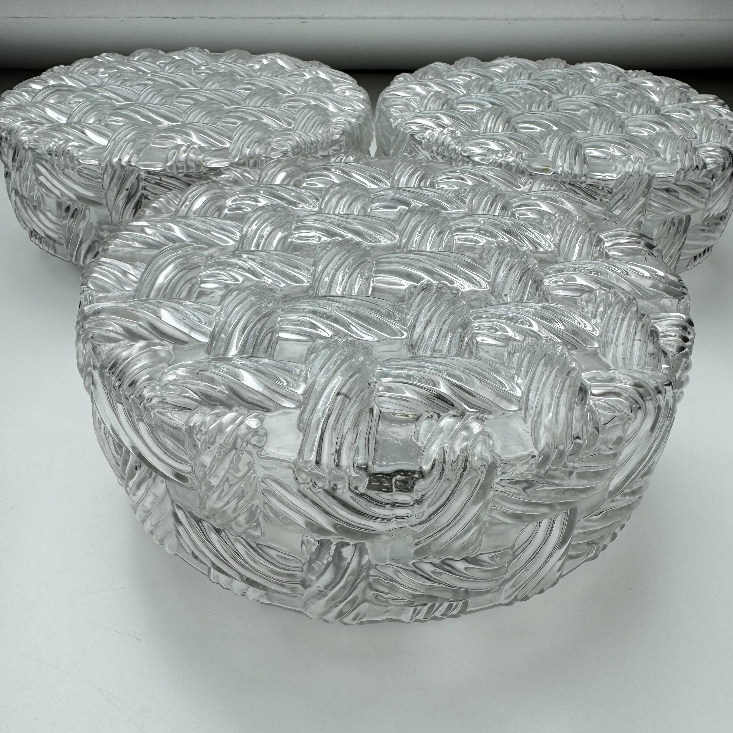 Ceiling Lamp Light Vintage 1970s Basket Weave