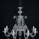 1940s Vintage Murano Clear Glass Chandelier, Classic Italian Art Glass
