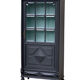 Armoire parisienne vitrée noire et vert grisé 150cm