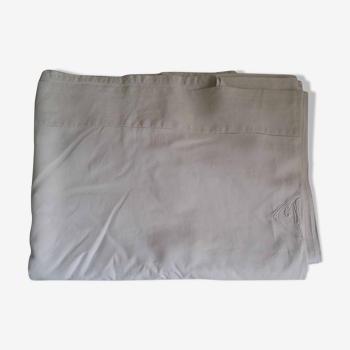 Drap ancien lin brodé