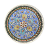 Plat turc de Kutahya aux motifs floraux et ethniques