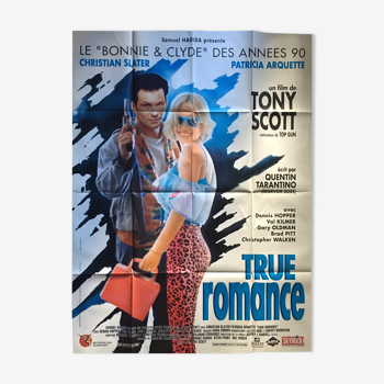 true romance - original French poster - 1993