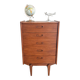 Scandinavian style 5-drawer teak chest of drawers from the 1950s