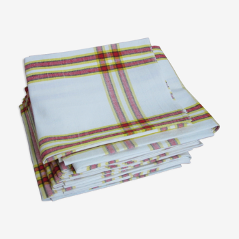 Set  de 10 serviettes de table vintage