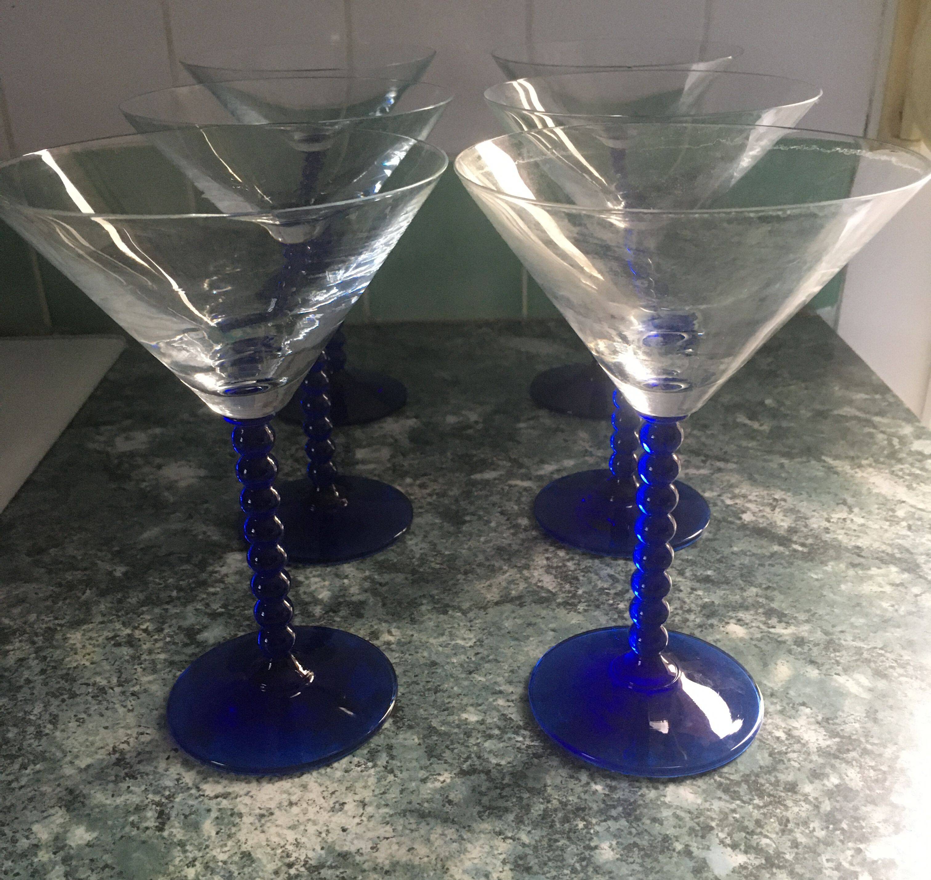 6 Martini glasses