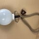 Bamboo acrylic and opaline hanging pendant, 1970,  58cm