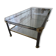 Italian coffee table Mara in brass and glass