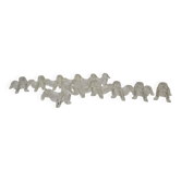 12 plastic dachshund/bassett knife holders 1970s
