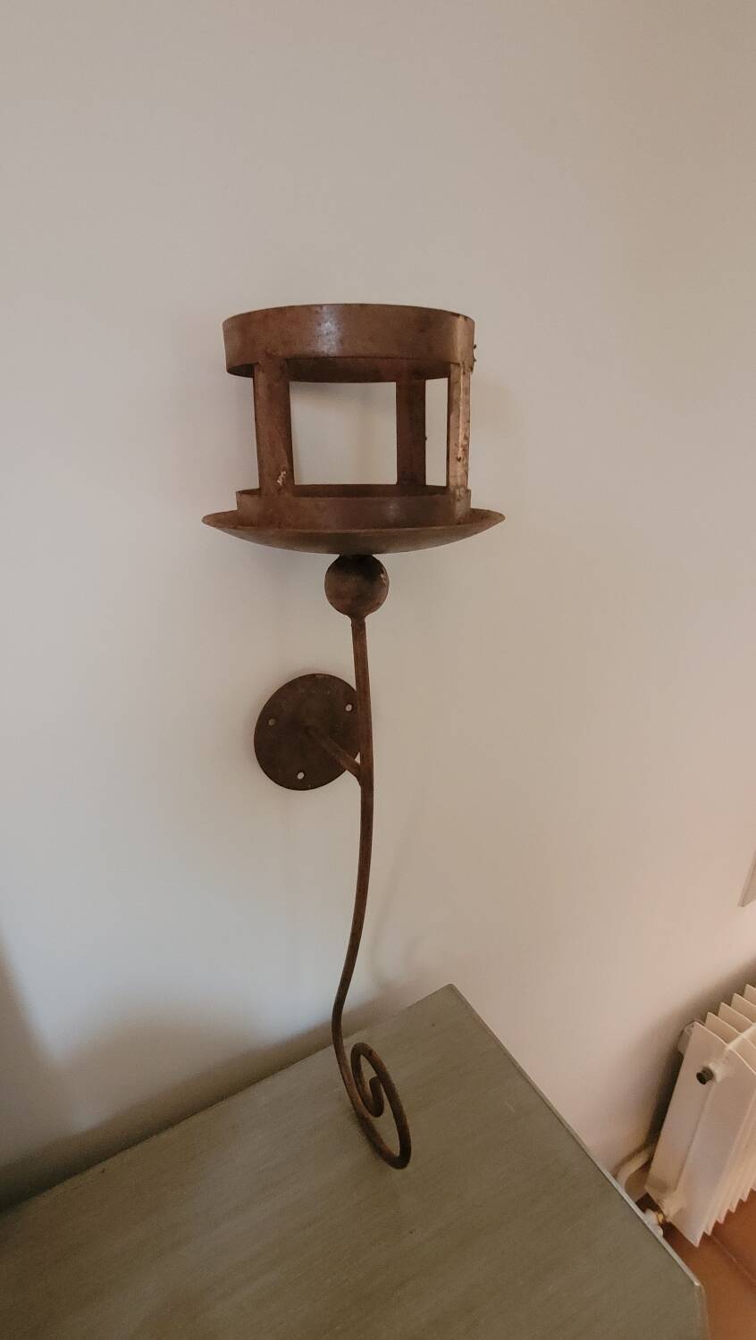 Pair of outdoor candlesticks