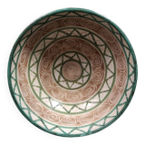 large salad bowl or empty pocket in enameled ceramic and signed Robert Picault, Vallauris 1950