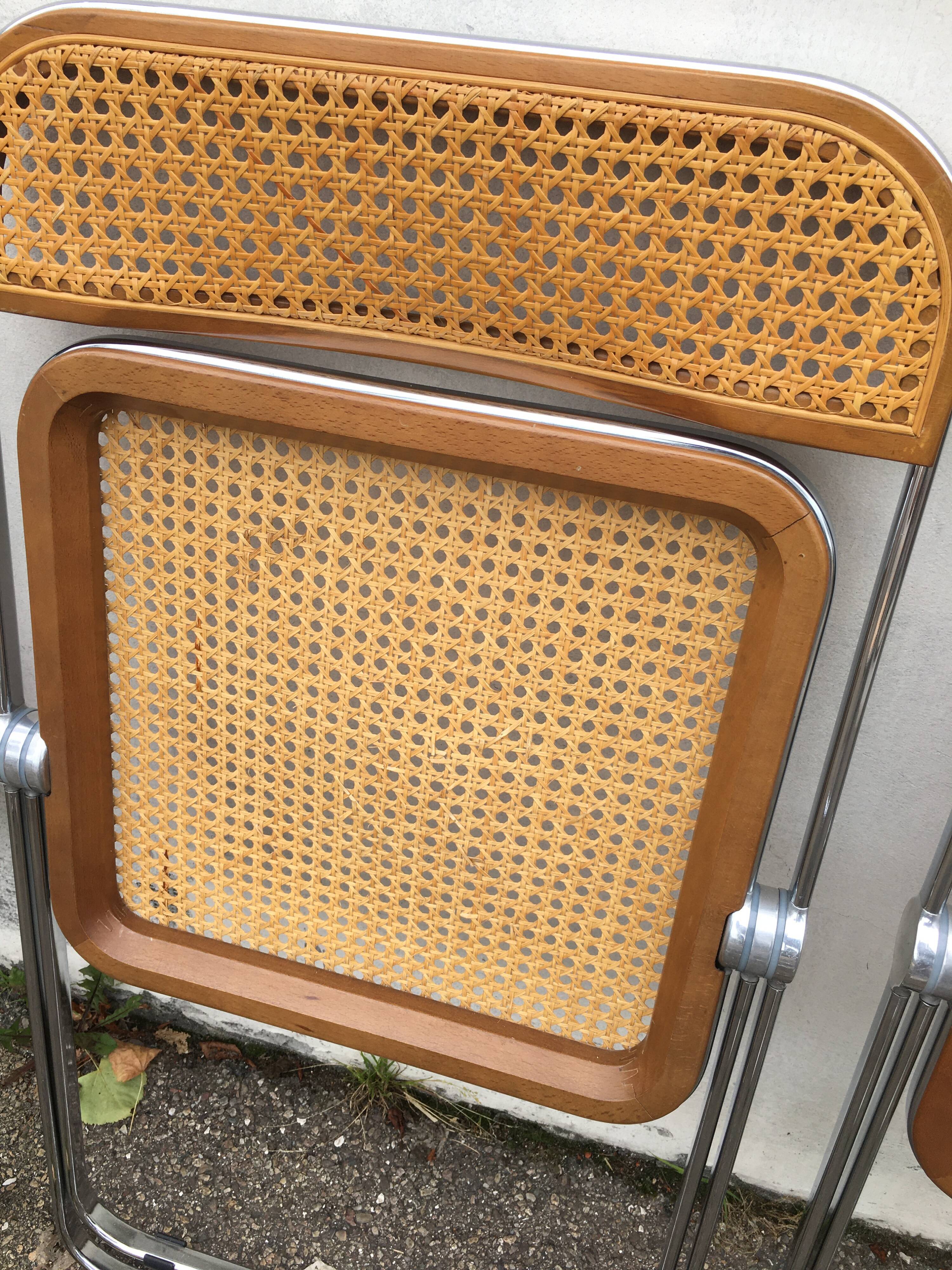 6 plia chairs by Giancarlo Piretti, Castelli circa 1967