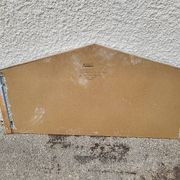 HEADBOARD IN WOOD PAINTED GREY, RECENT HANDMADE MANUFACTURE