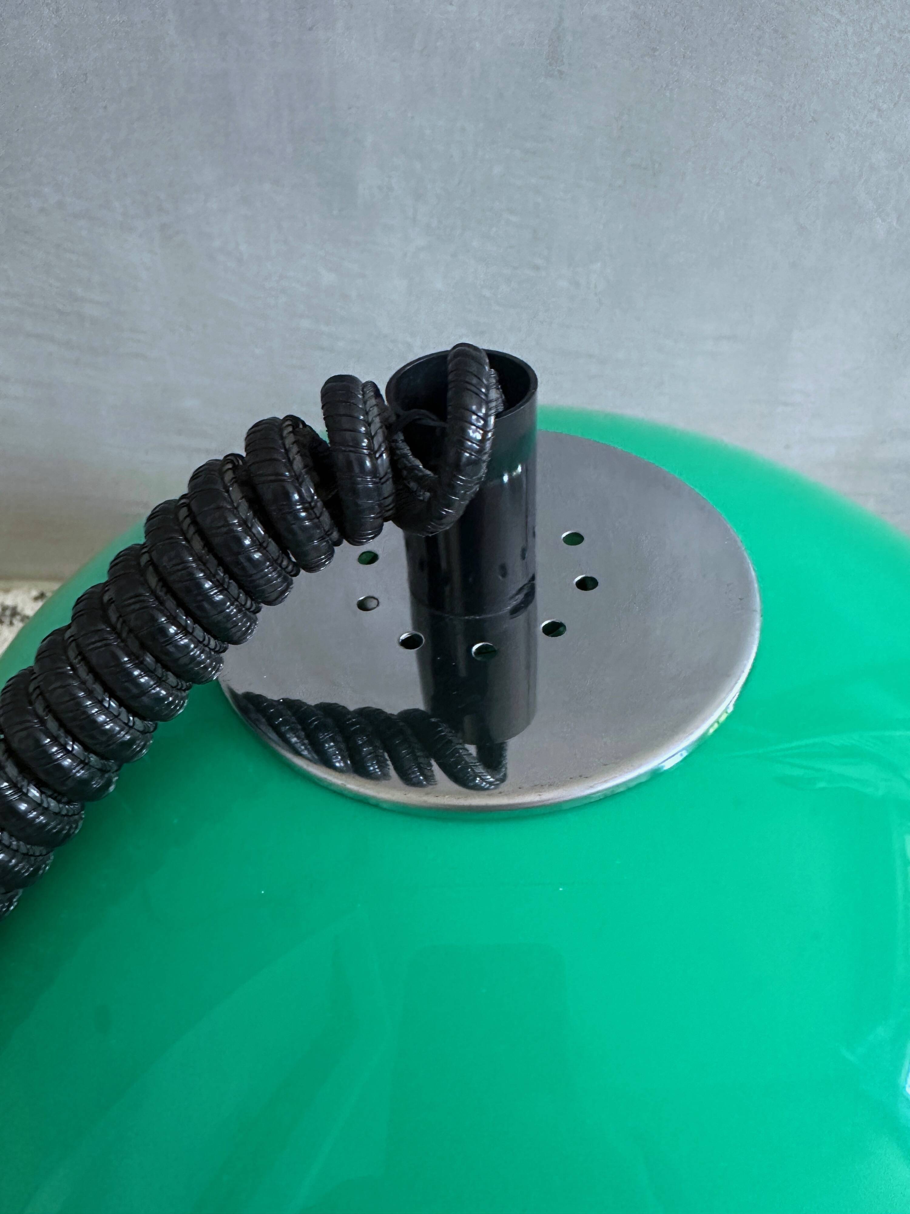 70's hanging lamp green, vintage lamp, pop art