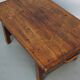 Table basse en pin rustique, style ferme français du début du 20e siècle
