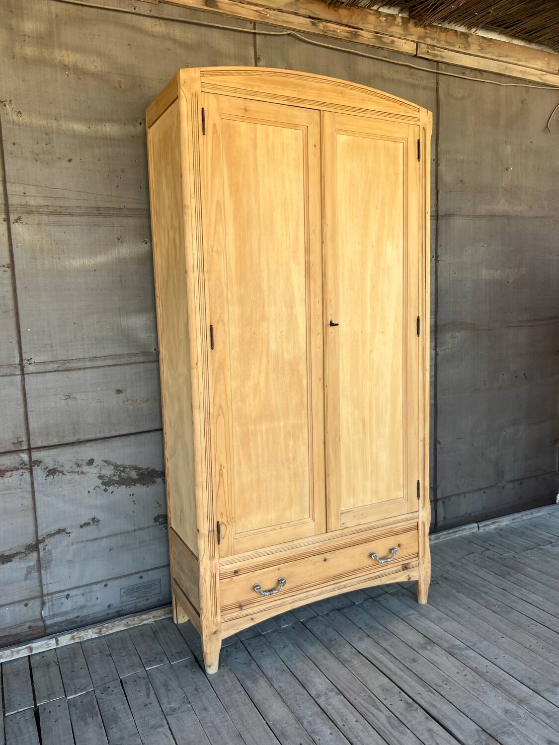 Raw wood wardrobe