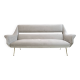 Canapé moderne italien du milieu du siècle en velours pour Minotti, Gigi Radice, 1950s
