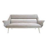 Canapé moderne italien du milieu du siècle en velours pour Minotti, Gigi Radice, 1950s