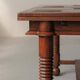 Modernist oak dining table, France, 1940–1950