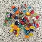 21 Murano glass candy knife holders