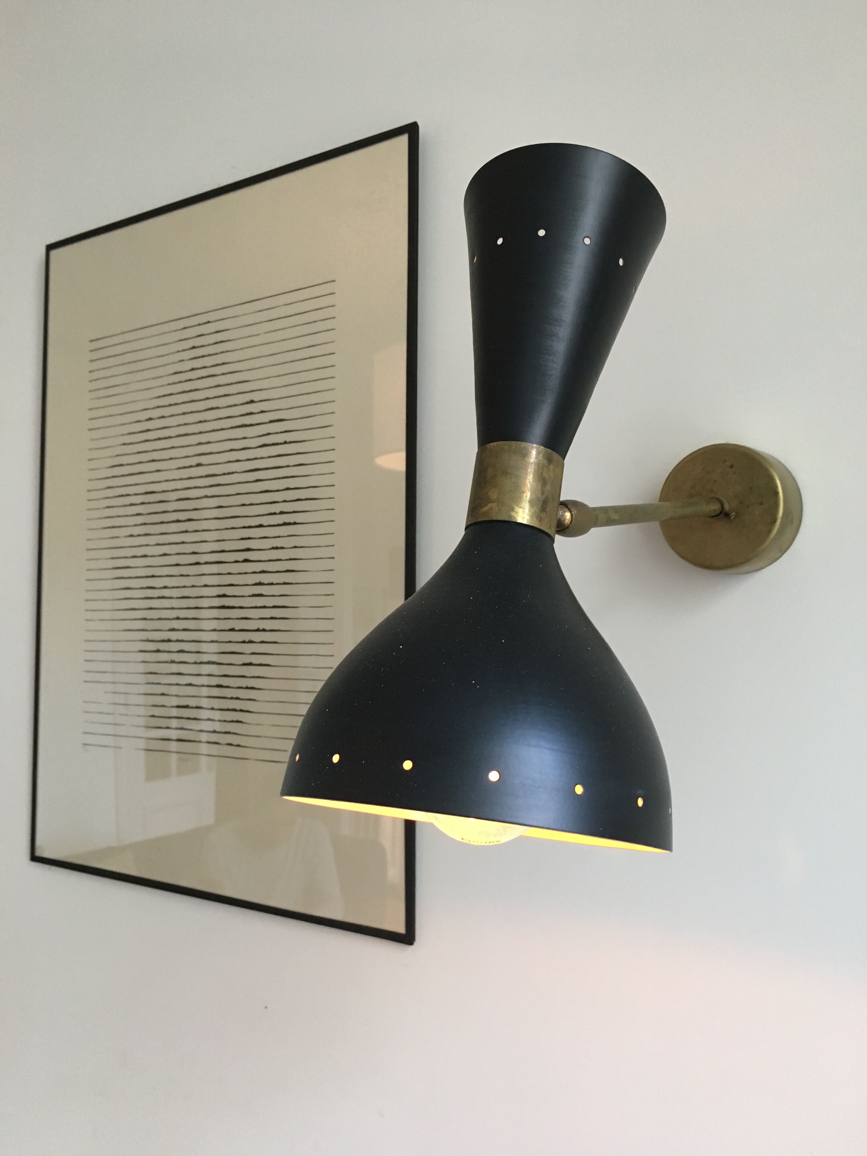 Wall lamp in the style of the Italian creations of the 50s